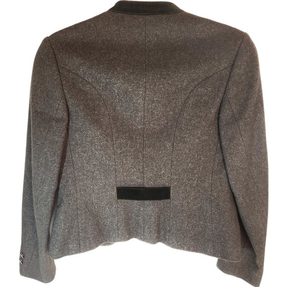 Trey Lodenfrey Wool Jacket Blazer w/Cut-Out Detail on Lapels Women's Size Small - Picture 2 of 12